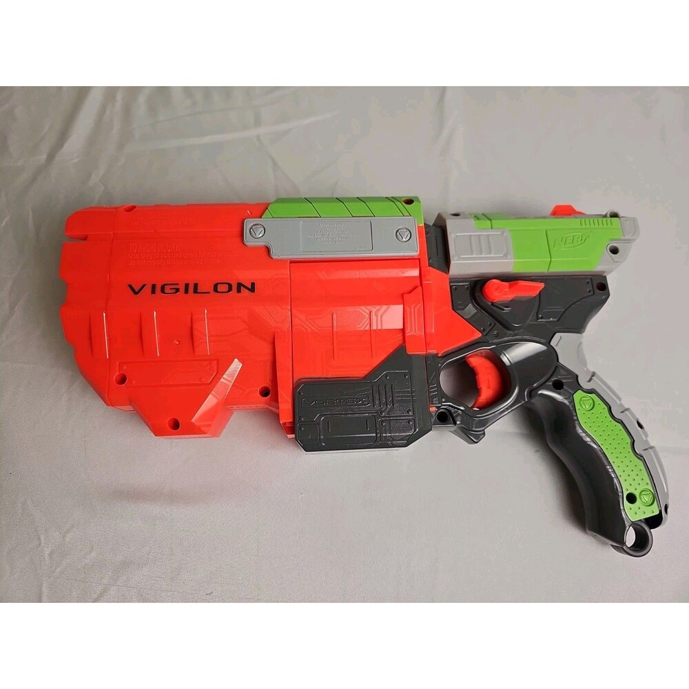 Nerf Vortex Vigilon Disc Blaster C-031A With 19 Darts